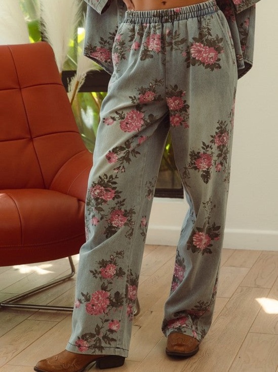 BiBi Denim - Flower Child Denim Pants